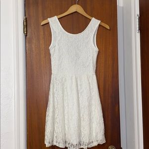 Wet Seal White Lacy Mini Dress